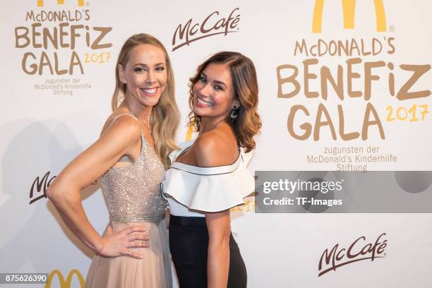 Jana Ina Zarella and Sylvia Walker attends the McDonald's charity gala at Hotel Bayerischer Hof on November 10, 2017 in Munich, Germany.