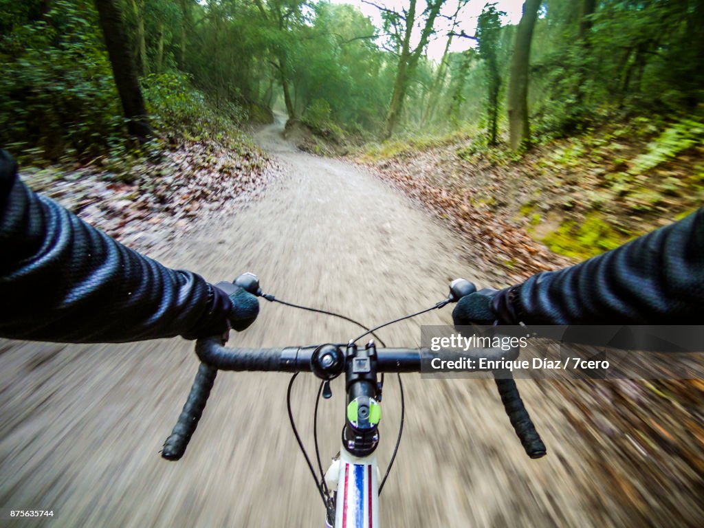 Riding the trails in Collserola