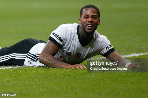 Jeremain Lens of Besiktas during the Turkish Super lig match between Besiktas v Akhisar Belediyespor at the Vodafone Park on November 17, 2017 in...