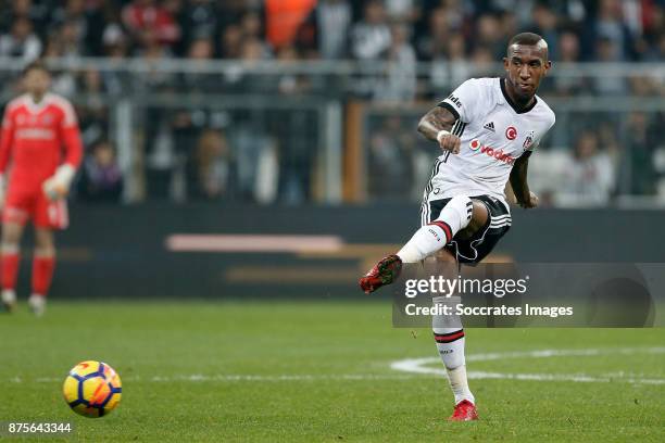 Anderson Talisca of Besiktas during the Turkish Super lig match between Besiktas v Akhisar Belediyespor at the Vodafone Park on November 17, 2017 in...