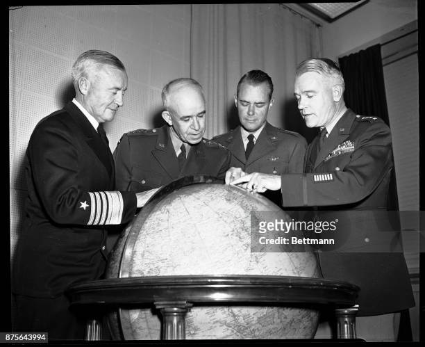 General J. Lawton Collins , successor to General Omar Bradley as Army Chief of Staff, and Admiral Forrest P. Sherman , who replaced ousted Naval...