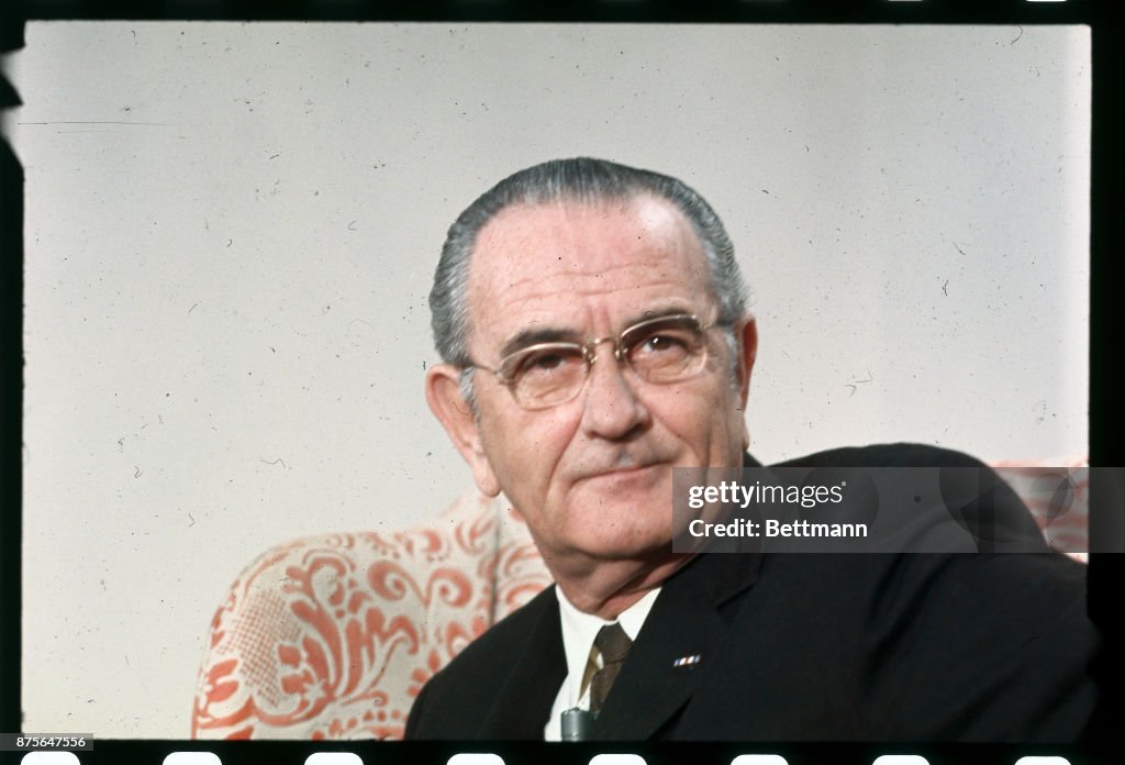 Portrait of President Lyndon Johnson Sitting