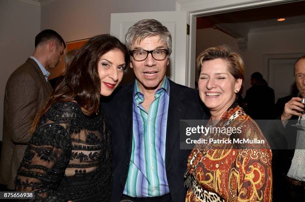 Janis Savitt, Peter Bacanovic and Michelle Edelman attend Edelman Arts: The Infamous Rose Hartman at Edelman Arts on November 17, 2017 in New York...
