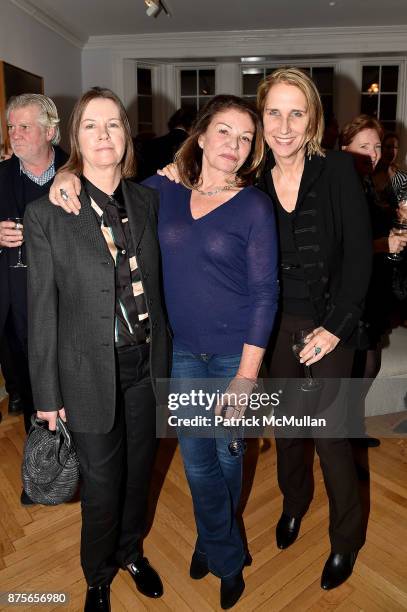 Barbara Hodes, Sylvia Niarchos and Peggy Stephaich attend Edelman Arts: The Infamous Rose Hartman at Edelman Arts on November 17, 2017 in New York...