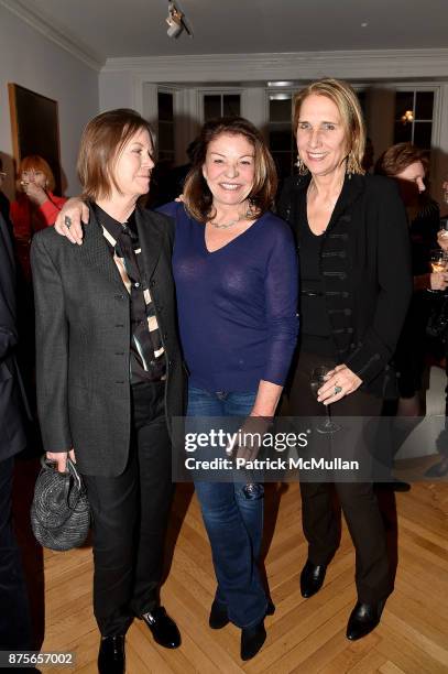 Barbara Hodes, Sylvia Niarchos and Peggy Stephaich attend Edelman Arts: The Infamous Rose Hartman at Edelman Arts on November 17, 2017 in New York...