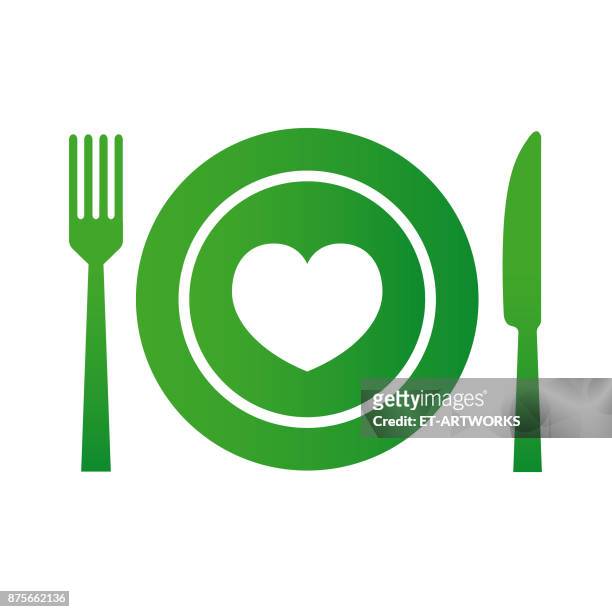 food with love - vector - plate stock illustrations