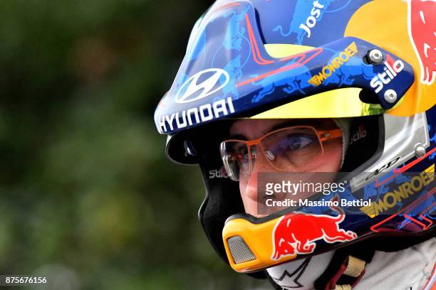 Thierry Neuville's of Belgium portraits during Day Two of the WRC Australia on November 18, 2017 in Coffs Harbour, Australia.