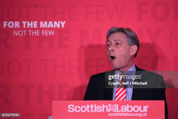 Richard Leonard, the newly elected leader of Scottish Labour holds a press conference on November 18, 2017 in Glasgow, United Kingdom. Party members...