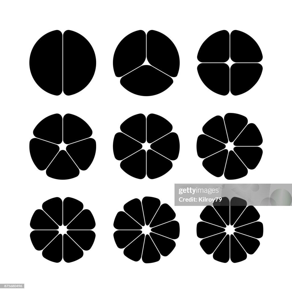 Circle Rounded S Circle Segments Set Black With Rounded Corners High-Res Vector Graphic ...