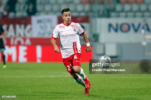 Amine Bassi of Nancy during the Ligue 2 match between AS Nancy and AC Ajaccio on November 17, 2017 in Nancy, France.