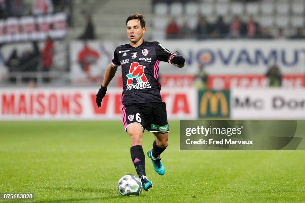 Mathieu Coutadeur of Ajaccio during the Ligue 2 match between AS Nancy and AC Ajaccio on November 17, 2017 in Nancy, France.