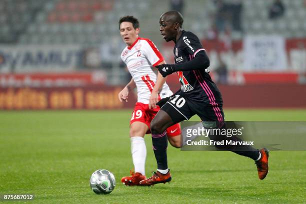 Yoane Wissa of Ajaccio during the Ligue 2 match between AS Nancy and AC Ajaccio on November 17, 2017 in Nancy, France.