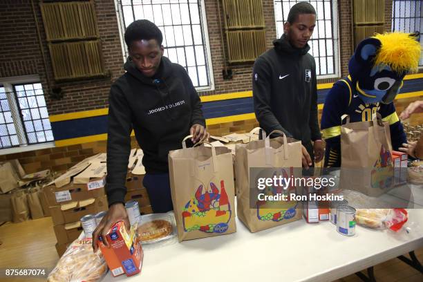 Victor Oladipo and Glenn Robinson III of the Indiana Pacers have teamed up to provide 200 families from Christamore House with Kroger groceries,...