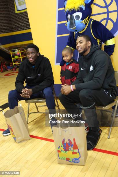 Victor Oladipo and Glenn Robinson III of the Indiana Pacers have teamed up to provide 200 families from Christamore House with Kroger groceries,...