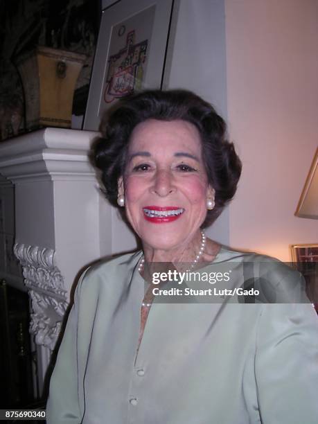 Half length portrait of Kitty Carlisle Hart, an actress who was the last surviving person to have performed in a Marx Brothers movie , 2005.