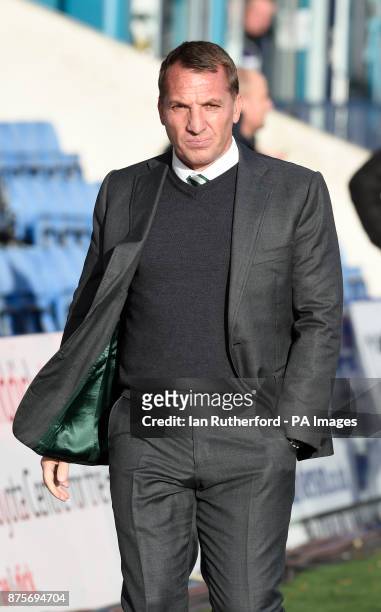 Celtic manager Brendan Rodgers walks up the touchline before the Ladbrokes Scottish Premiership match at the Global Energy Stadium, Dingwall.