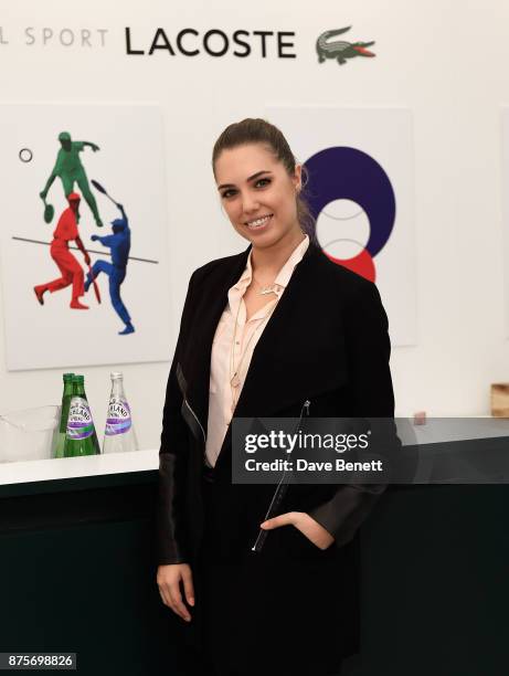 Amber Le Bon attends Lacoste VIP Lounge during 2017 ATP World Tour Semi- Finals at The O2 Arena on November 18, 2017 in London, England.