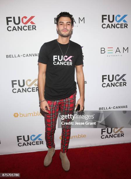 Model Ethan Thompson attends the Global Non Profit F Cancer L.A. Event at Create Nightclub with Dj Kap Slap on November 17, 2017 in Los Angeles,...