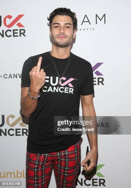 Model Ethan Thompson attends the Global Non Profit F Cancer L.A. Event at Create Nightclub with Dj Kap Slap on November 17, 2017 in Los Angeles,...