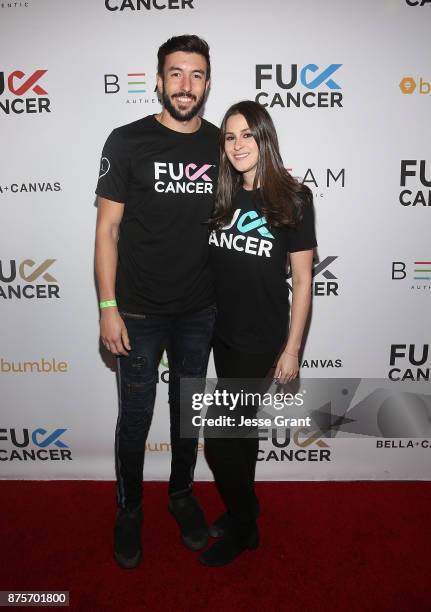 Kap Slap and Julie Greenbaum, Co-Founder, FCancer attend the Global Non Profit F Cancer L.A. Event at Create Nightclub on November 17, 2017 in Los...