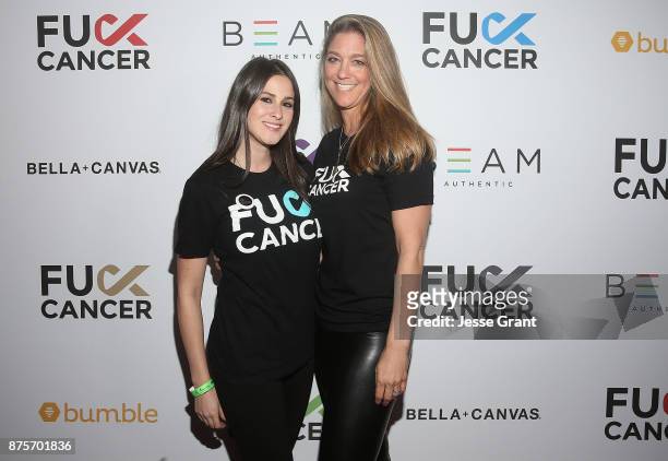 Julie Greenbaum, Co-Founder, FCancer and Heather Kun, Executive Director, FCancer attend the Global Non Profit F Cancer L.A. Event at Create...