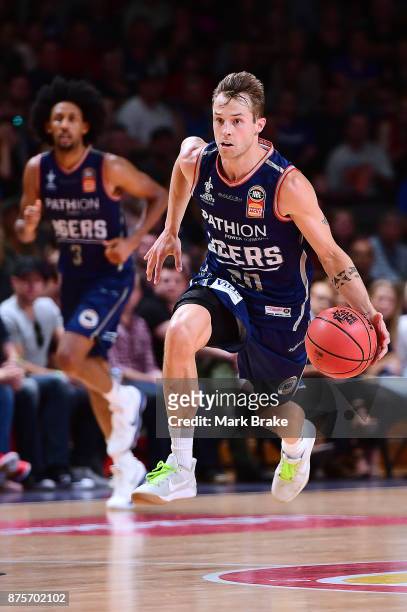 Nathan Sobey of Adelaide during the round seven NBL match between Adelaide 36ers and the Sydney Kings at Titanium Security Arena on November 18, 2017...