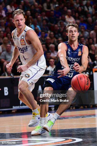 Nathan Sobey of Adelaide during the round seven NBL match between Adelaide 36ers and the Sydney Kings at Titanium Security Arena on November 18, 2017...