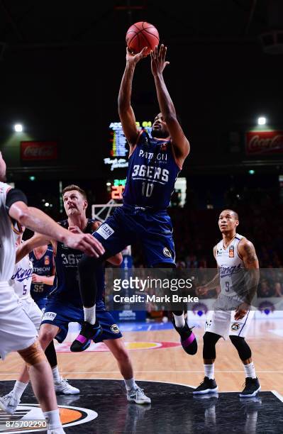 Ramone Moore of the Adelaide 36ers during the round seven NBL match between Adelaide 36ers and the Sydney Kings at Titanium Security Arena on...