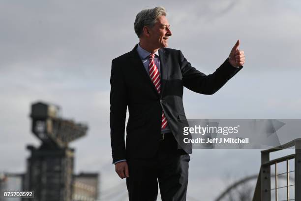 Richard Leonard, the newly elected leader of Scottish Labour poses for a photographe following a press conference on November 18, 2017 in Glasgow,...