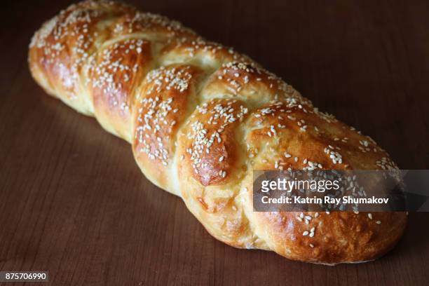 yammy homemade challah bread - challah stock pictures, royalty-free photos & images