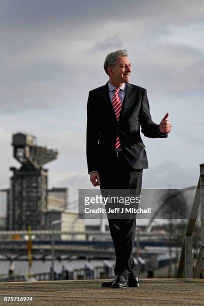 Richard Leonard, the newly elected leader of Scottish Labour poses for a photograph following a press conference on November 18, 2017 in Glasgow,...