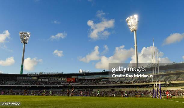 Perth , Australia - 18 November 2017; A general view of the Domain Stadium as its last game continues during the Virgin Australia International Rules...