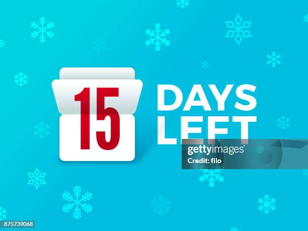holiday countdown flip number - number 15 stock illustrations