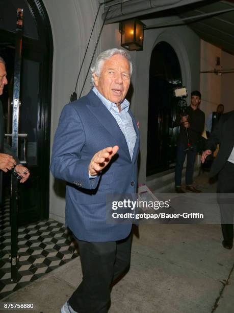 Robert Kraft is seen on November 17, 2017 in Los Angeles, California.