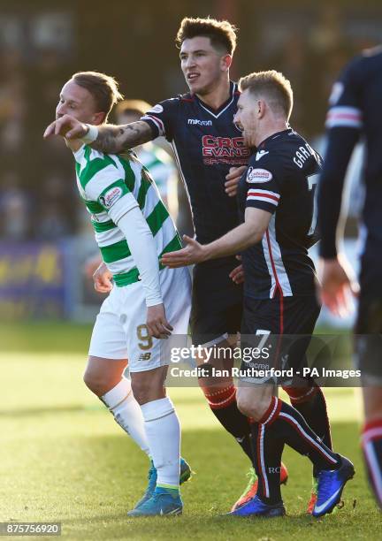 Ross Countys Christopher Routis pushes Celtics Leigh Griffiths after he had an altercation with Michael Garden during the Ladbrokes Scottish...