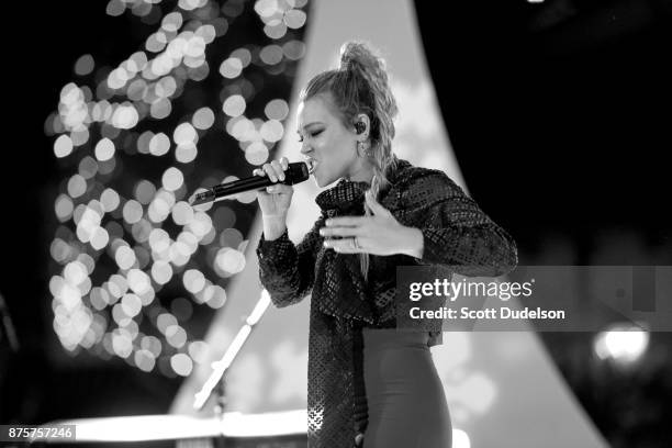 Singer Rachel Platten performs onstage at the Promenade in Westlake on November 17, 2017 in Westlake Village, California.