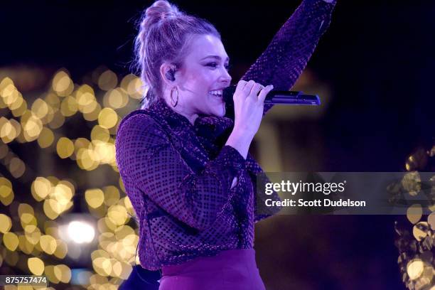 Singer Rachel Platten performs onstage at the Promenade in Westlake on November 17, 2017 in Westlake Village, California.