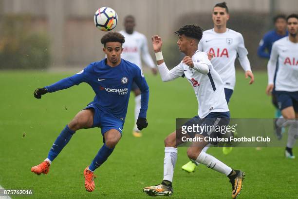 Jacob Maddox of Chelsea during the Premier league 2 match between Tottenham Hotspur and Chelsea on November 18, 2017 in Enfield, England.