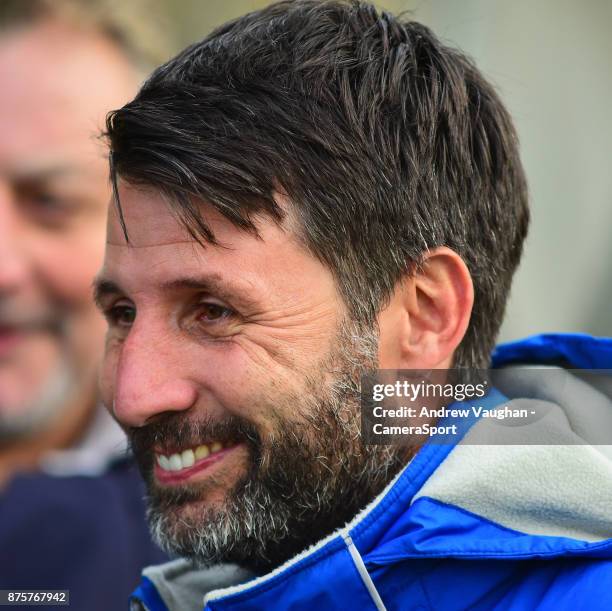 Lincoln City manager Danny Cowley during the pre-match warm-up prior to the Sky Bet League Two match between Lincoln City and Coventry City at Sincil...