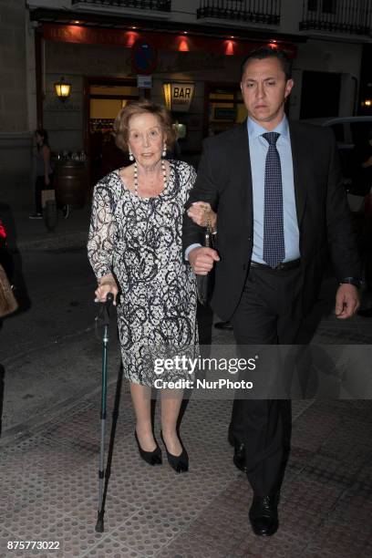 Carmen Franco attends the inauguration of the opera at the zarzuela theater in Madrid. Spain. November 18, 2017