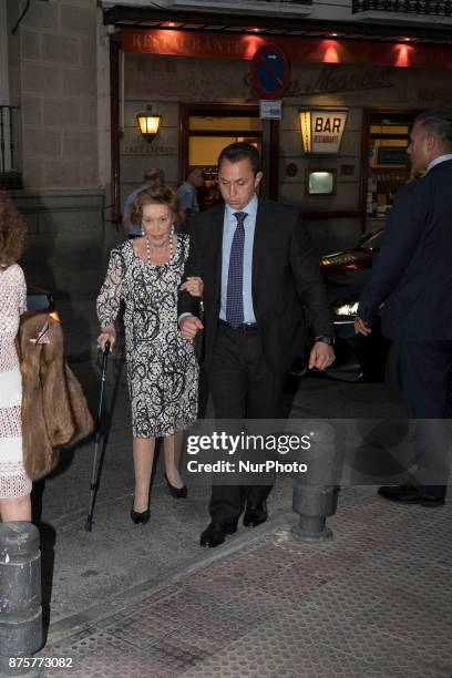 Carmen Franco attends the inauguration of the opera at the zarzuela theater in Madrid. Spain. November 18, 2017