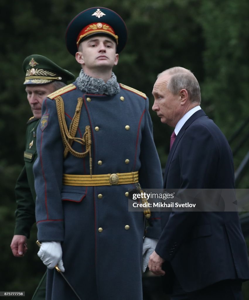 Russian President Vladimir Putin Opens A Monument Of Emperor Alexander III in Crimea