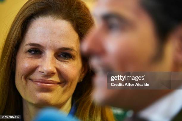 Olivia de Borbon attends a guide tour inside the stables prior to the SICAB Closing Gala 2017 on November 18, 2017 in Seville, Spain.