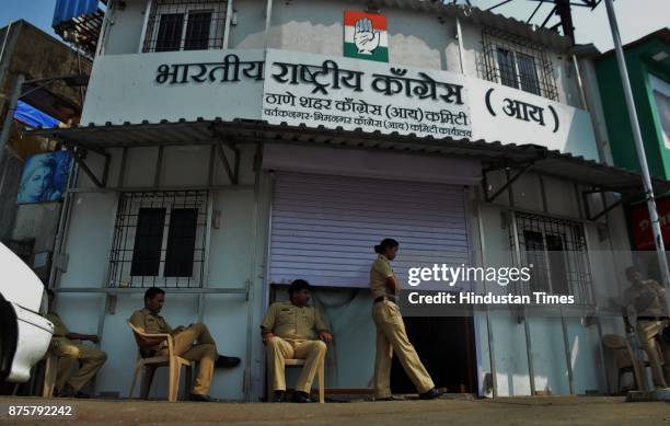The anti -corruption bureau raided Congress corporator Vikrant Chavan's Thane office in Suraj Parmar Case, on November 17, 2017 in Mumbai, India....