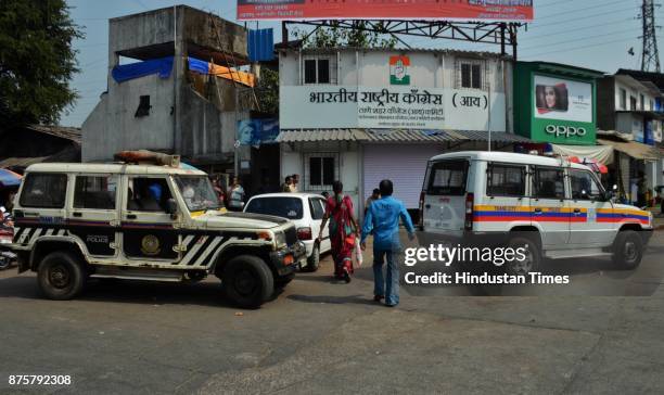 The anti -corruption bureau raided Congress corporator Vikrant Chavan's Thane office in Suraj Parmar Case, on November 17, 2017 in Mumbai, India....