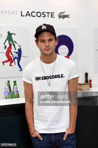 Jeremy Irvine attends Lacoste VIP Lounge during 2017 ATP World Tour Semi- Finals at The O2 Arena on November 18, 2017 in London, England.