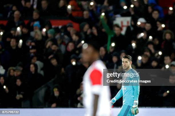 Brad Jones of Feyenoord during the Dutch Eredivisie match between Feyenoord v VVV-Venlo at the Stadium Feijenoord on November 18, 2017 in Rotterdam...