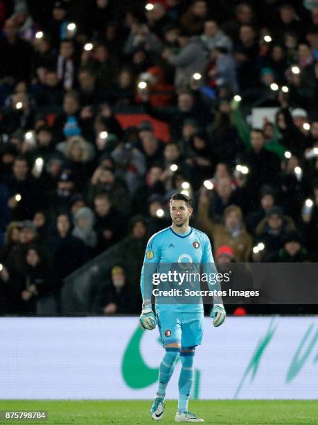 Brad Jones of Feyenoord during the Dutch Eredivisie match between Feyenoord v VVV-Venlo at the Stadium Feijenoord on November 18, 2017 in Rotterdam...