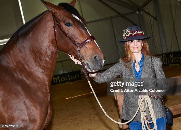 Olivia de Borbon attends a guide tour inside the stables prior to the SICAB Closing Gala 2017 on November 18, 2017 in Seville, Spain.