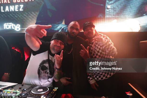 Prostyle, DJ Sussone and DJ Envy Attend Power Live With Fetty Wap at Stage 48 on November 17, 2017 in New York City.